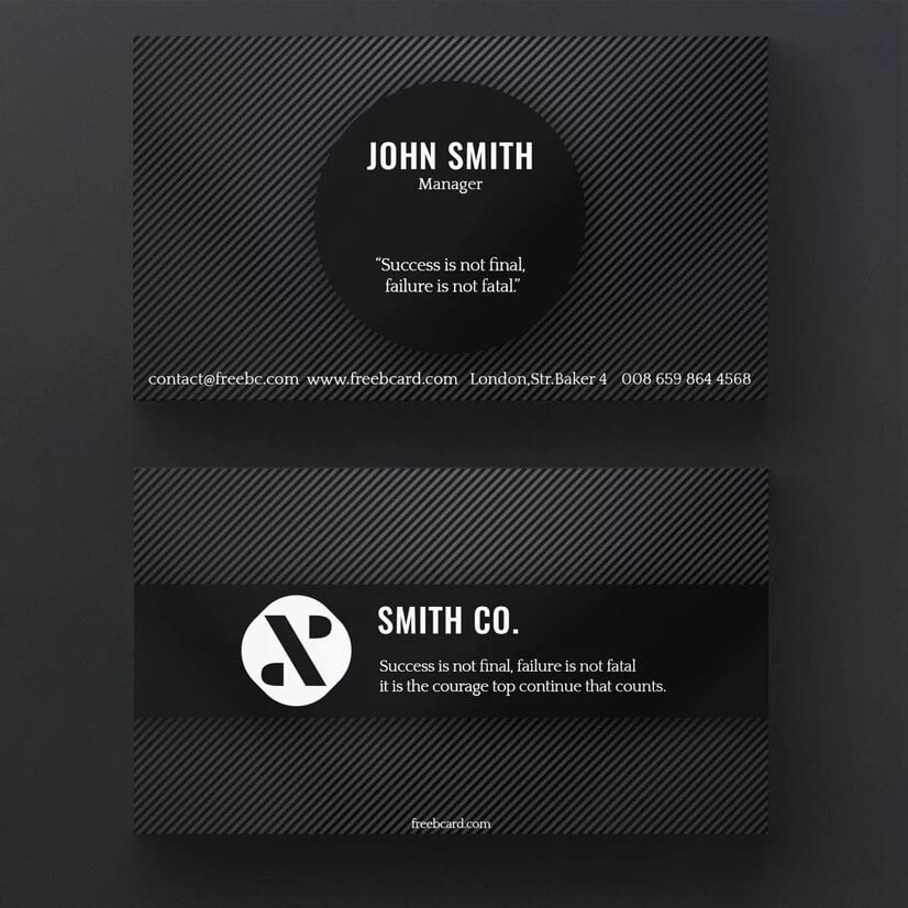 Elegant Dark Business Card