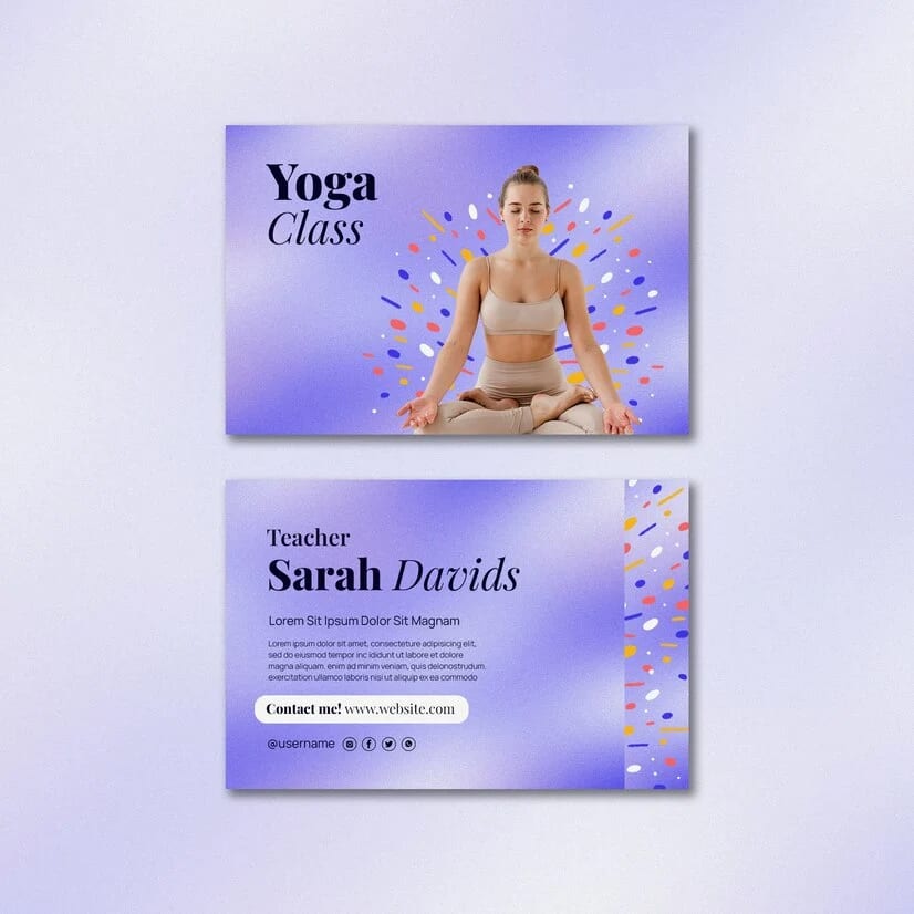 Yoga Business Cards: Free PSD Templates