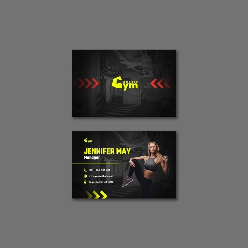 Fitness Trainer Business Cards