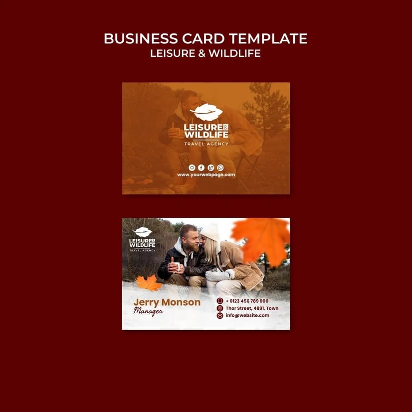 Free Travel-Themed Business Card Templates