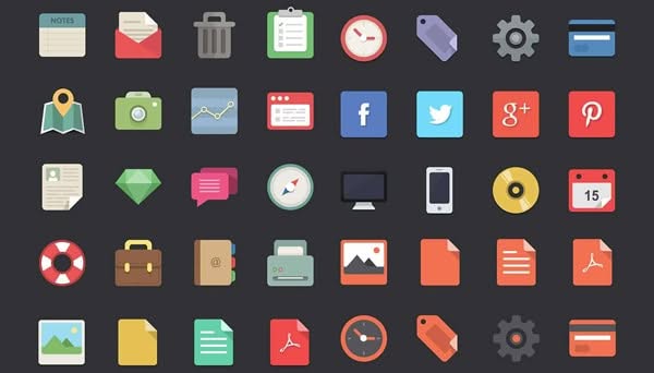 48-flat-designer-icons-set