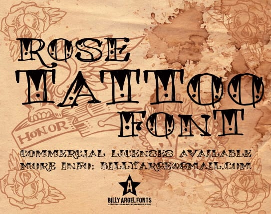 rose-tattoo-font