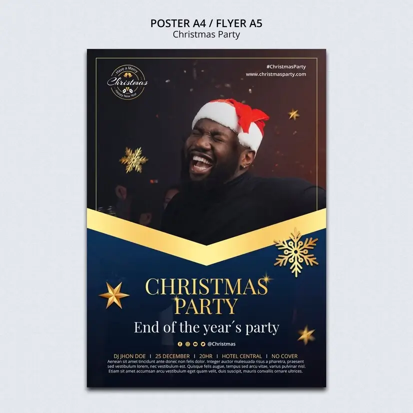 Merry Christmas – Free Club and Party Flyer PSD Template