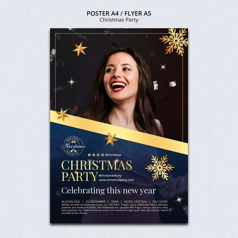 Free Christmas Party Flyer Template