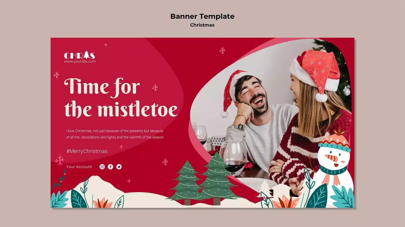 Christmas Holiday Free Flyer PSD Template Facebook Cover
